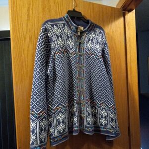 Womens Norm Thompson Sweater Long Sleeve Multicolored XL 27 Long  22 Armpit/armp